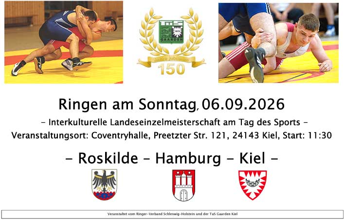 Termin: Ringen Landesmeistershaften 2026 in Kiel